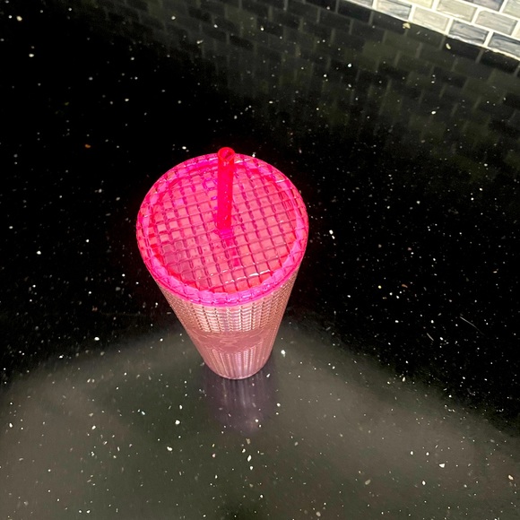 Starbucks, Summer 2023 Pink/Silver Bubble Gum Grid Venti Cold Cup Brand New - Picture 4 of 5